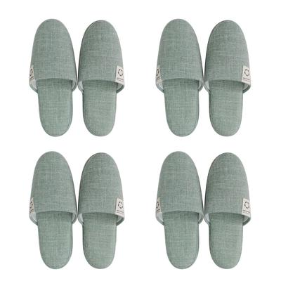 Strong MELSTONE Slippers for All Season of 4 Size Guests, (Set Green, L)