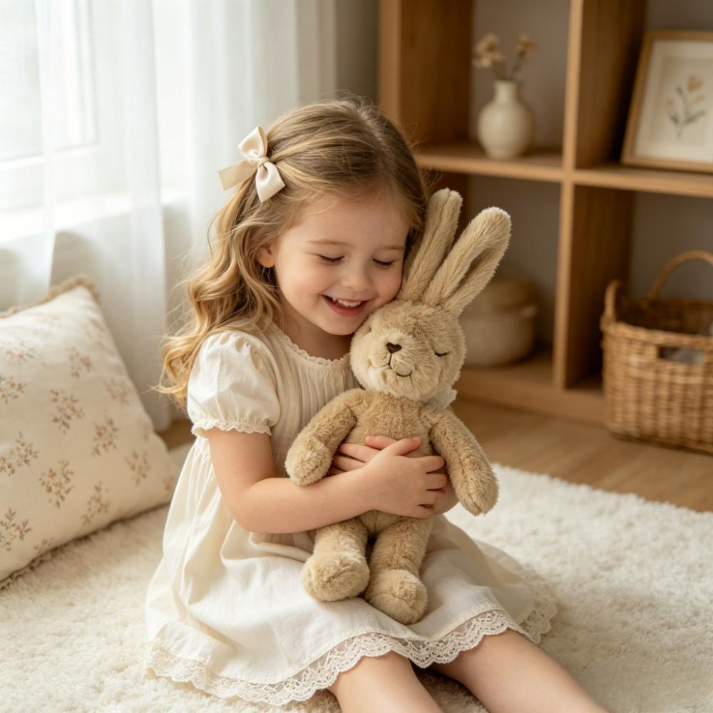 16Inch Fluffy Rabbit Plush Toy Super Cute Rabbit Plush Doll Home Decoration Ideal Gift for Birthdays, Graduation, Christmas, Thanksgiving, Easter,