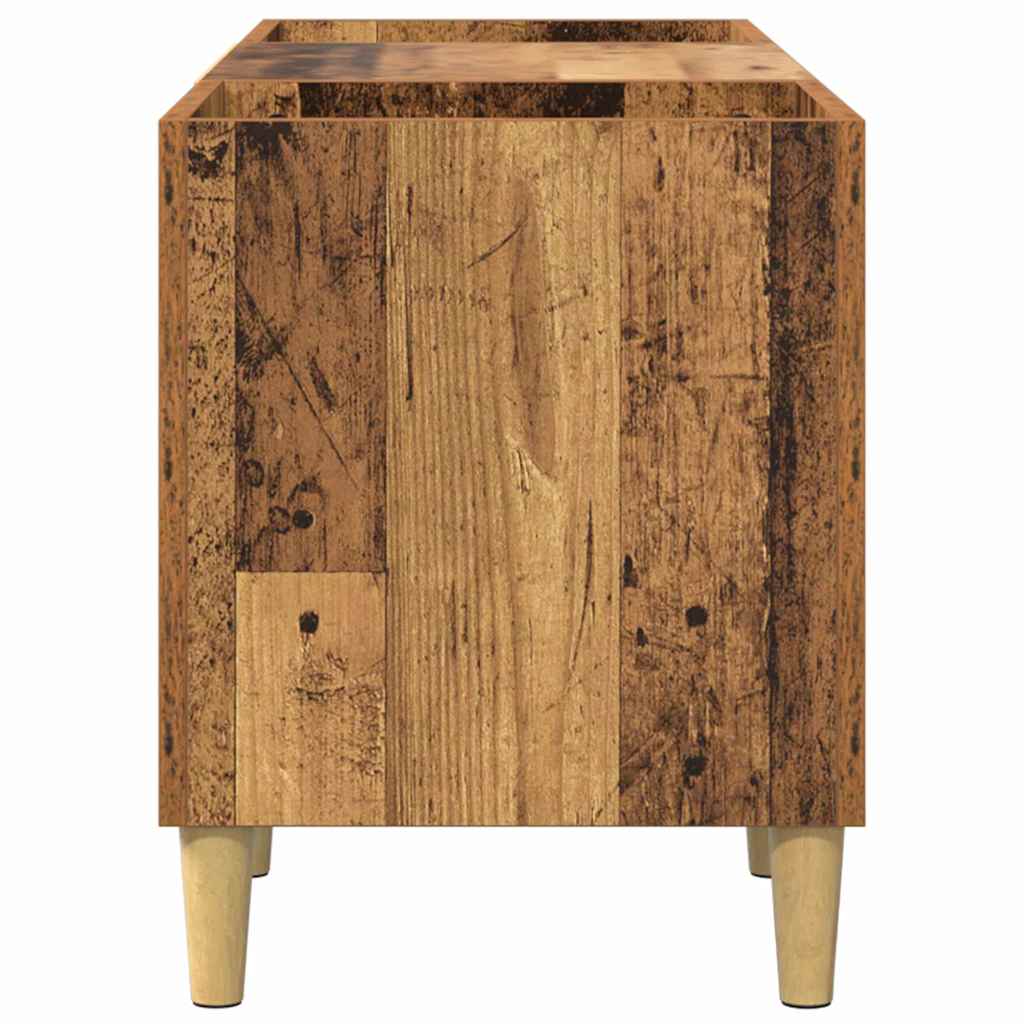Vinyl Record Cabinet Reclaimed Wood Look 121 x 38 x 48 cm Engineered Wood