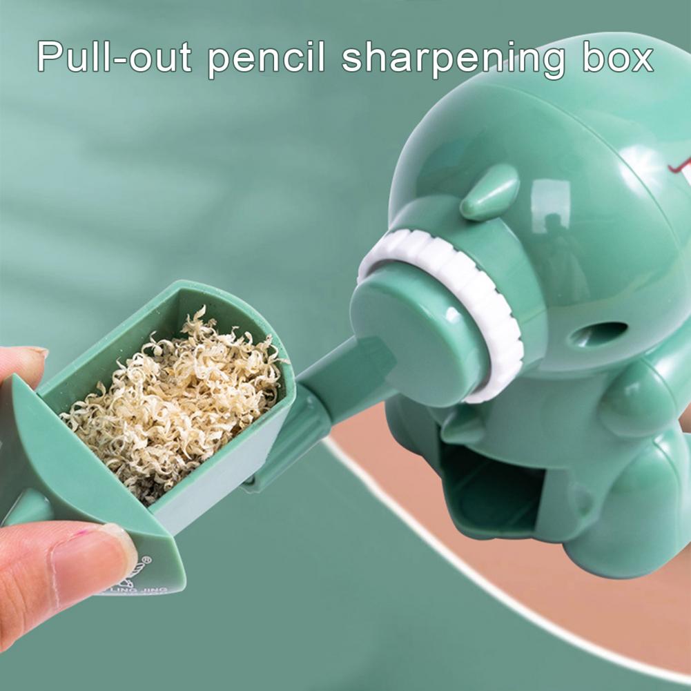 New Classroom School Supplies Dinosaur Pencil Sharpener Cartoon Manual Colored Pencils Sharpener Small Learning Tool Stationery