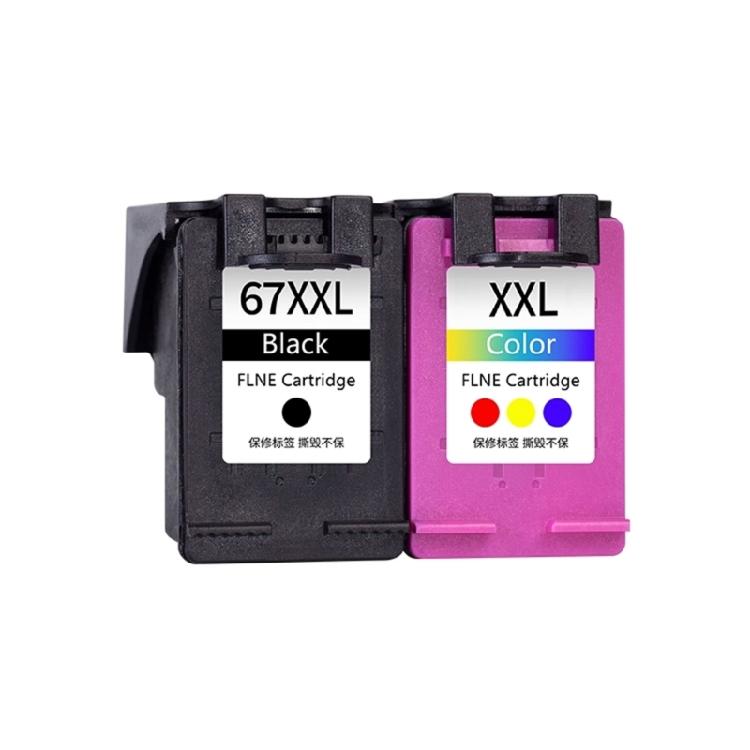 Recycled 67 XXL Ink Cartridge Black/Colored Superior Color Reproduction for 2723 2721 2330 4122 Printers Installation