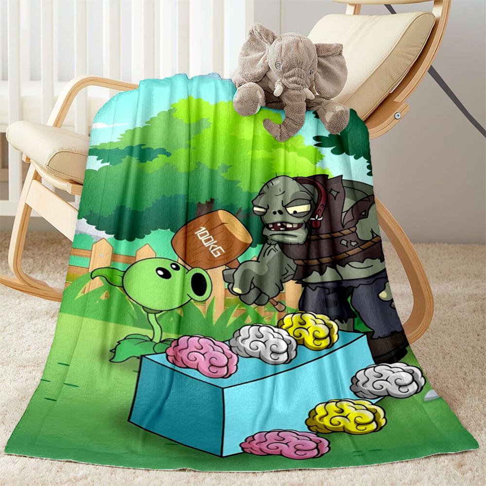 Plants vs. Zombies blankets Suitable for sofas, travel, living rooms also a good gift for friends and family Suitable for all seasons.