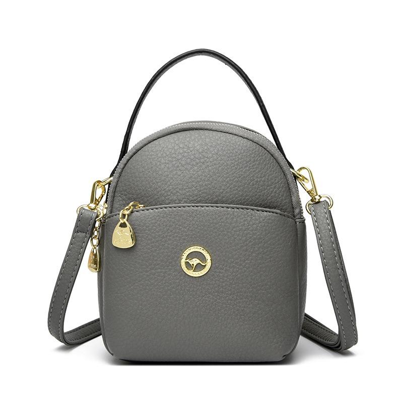 Soft Leather Multi-compartment Mother Bag, New One-shoulder Crossbody Simple Large-capacity Handbag for Women