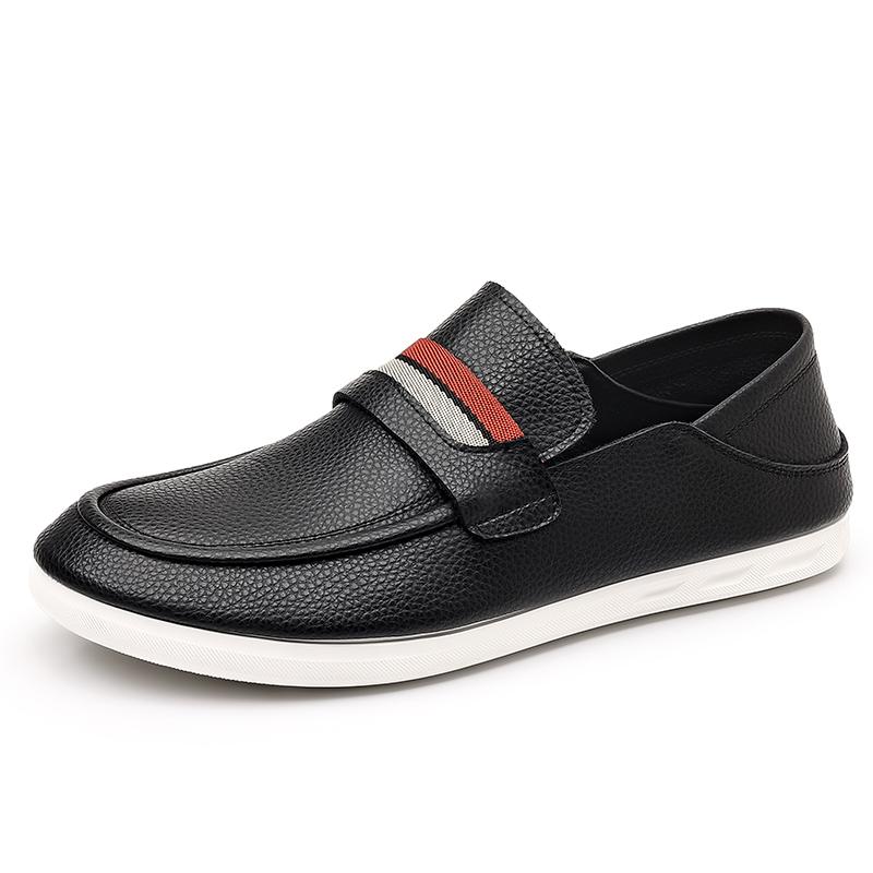 Fashion Genuine Leather Men Casual Shoes Leisure Travel Men Loafers Moccasins Breathable Slip on Flats Versatile Male Driving Footwear