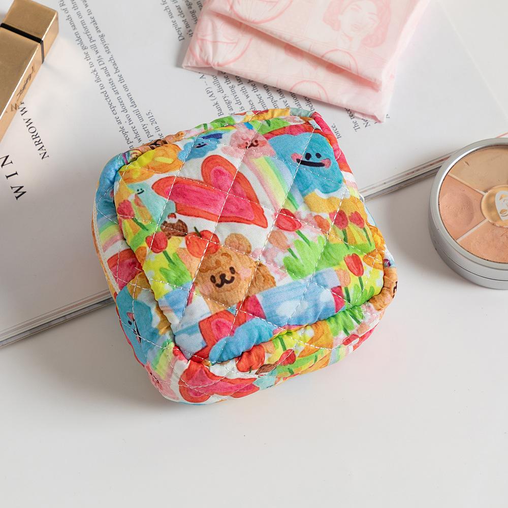 Cute Fresh Multi-pattern Tampon Pack Cartoon Cotton Hemp Girl Aunt Napkins Storage Pack Pack for Sanitary Napkins