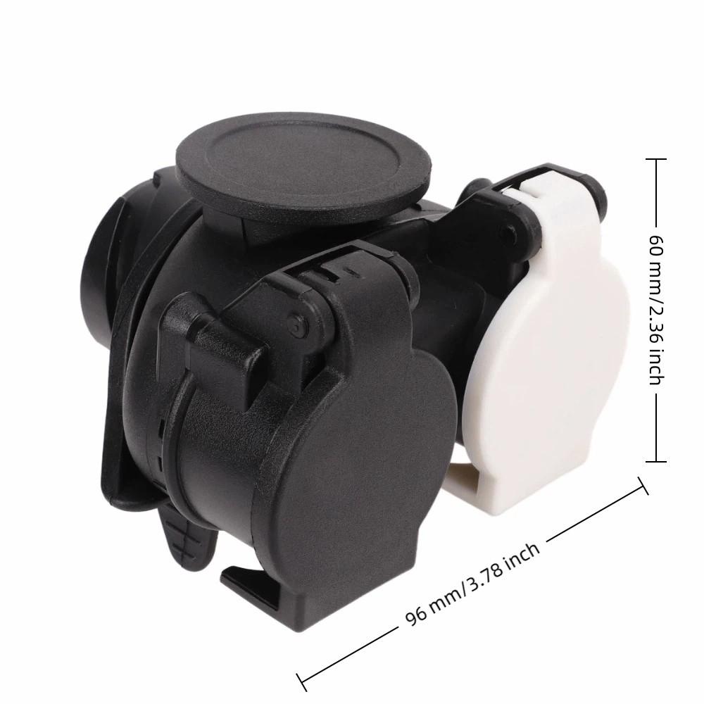 Universal 13 Pin To 7 Pin Trailer Plug Adapter Dual Dual Plug Conversion Adapte All Trailers