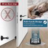 2-Pack Door Stoppers Black, Stainless Steel Magnetic Door Catch Heavy Duty Magnetic Door Stoppers with 3M Self-Adhesive Adhesive and Screws