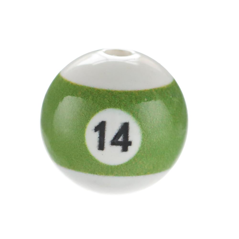 10pcs/Lot 16mm Colorful Acrylic Big Hole Billiards Ball Beads for Jewelry Making DIY Bracelet Necklace Accessories