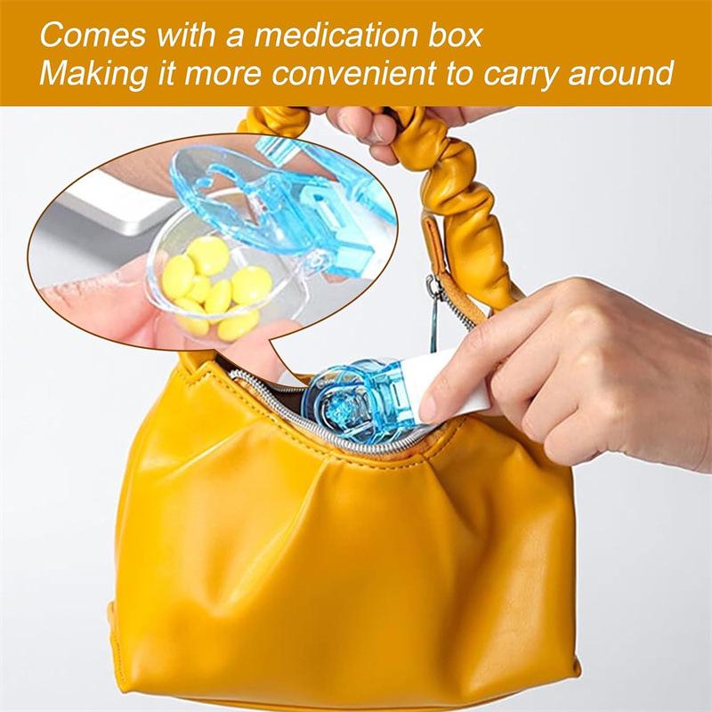 Portable Pill Organizer with Splitting and Dispensing Functions