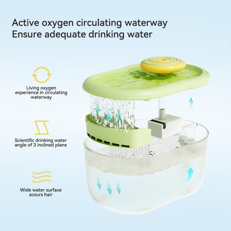 2.2L High Capacity Ultra Quiet Cat Water Fountain Electric Cat Drinker Bowl Auto Filter Sterilize Safety Pet Water Dispenser