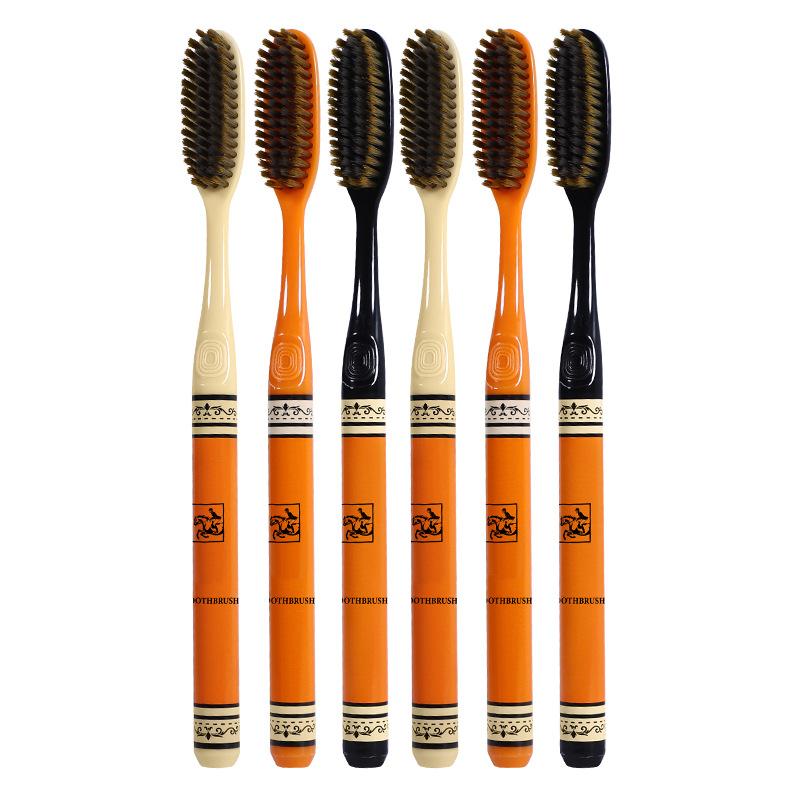 Orange High-end Extended Widened Brush Head Toothbrush,suitable for Travel and Family Use, Suitable for Deep Cleaning Men Women