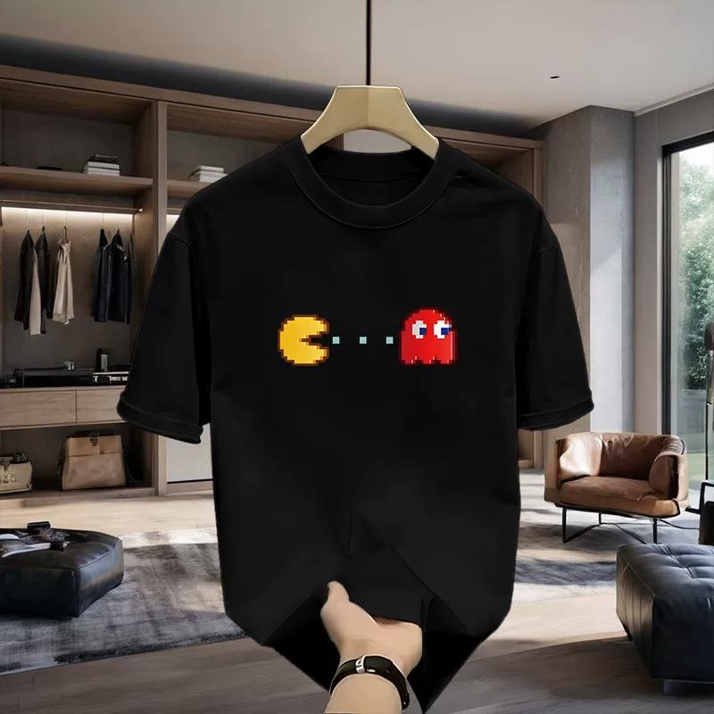 Cartoon Print Cotton Short Sleeve T Shirt Men Women Unisex Summer Casual Round Neck Top Brand Quality Tee