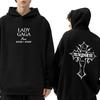 Lady Gaga MAYHEM Cross Cutoff Graphics Hoodie Men Women's Hip Hop Long Sleeve Loose Sweatshirts Vintage Fleece Unisex Pullovers