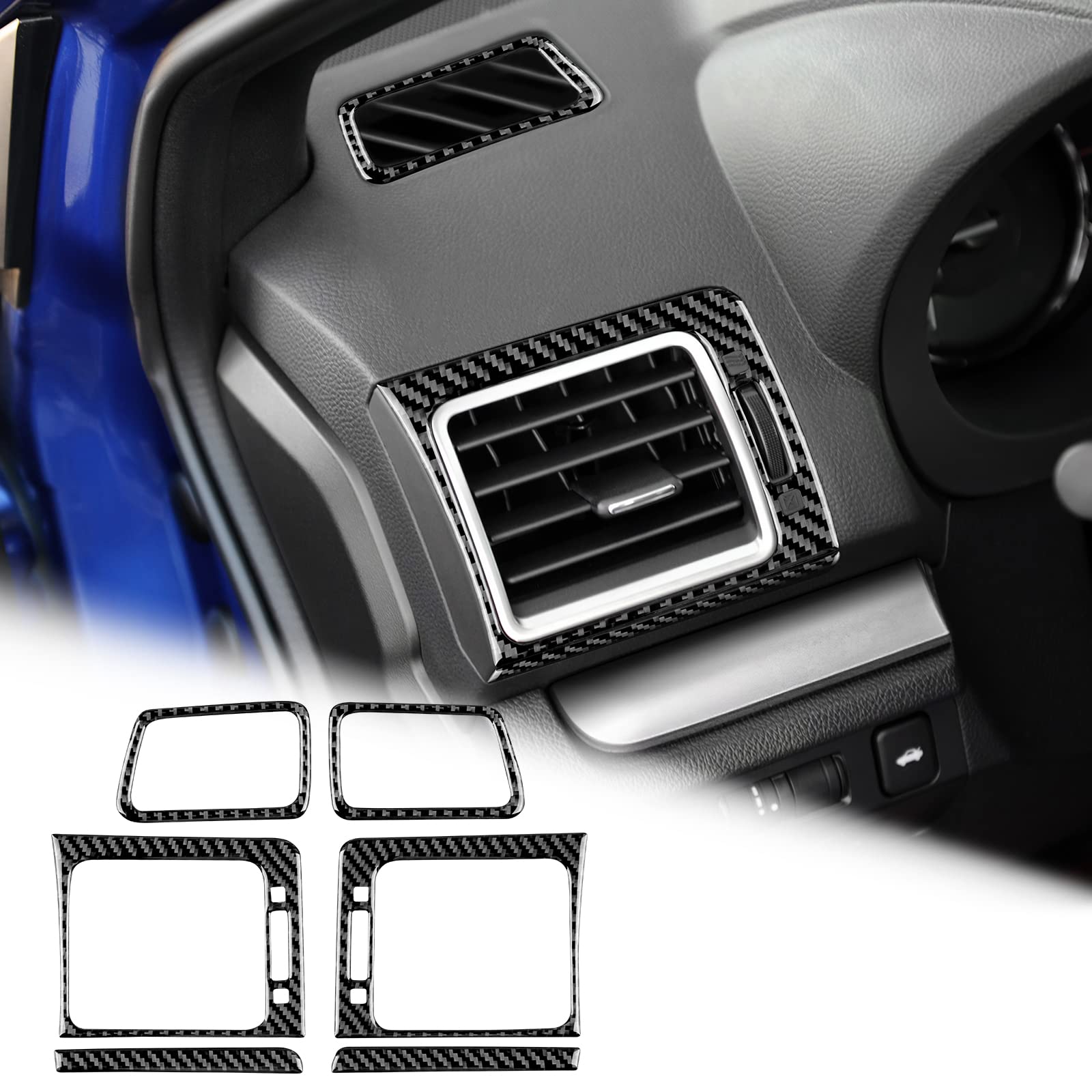 AIRSPEED Эксклюзивный аксессуар для Subaru WRX Рамка вентиляционного отверстия боковой панели приборной панели автомобиля из настоящего углеродного волокна чёрный