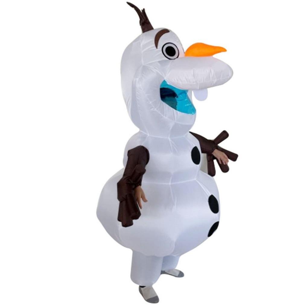 Halloween gingerbread man inflatable costume with detachable nose Olaf Olaf cartoon character costume and props