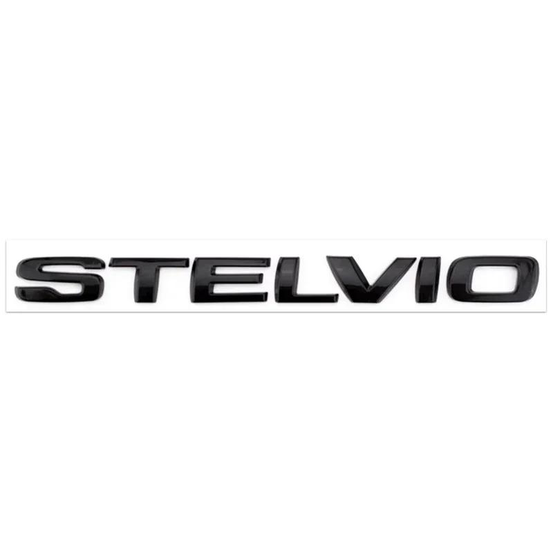 BEZO1 1pcs 3D Car Trunk Words Letters Logo Badge Emblem Decals Sticker For Alfa Romeo Giulia Stelvio Q2 Q4 Ti Veloce Accessories