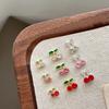 10 Pcs Cherry Nail 3D Cherry Charm Red Fruit Diamond Jewelry Y2K Alloy Nail Gems For Women Manicure