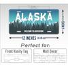 1pc Mountain Scene Alaska License Plate Welcome Adventure Auto Tag Outdoor Travel Personalized Metal Sign