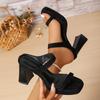 Fashion Summer 2025 Trend Women High Heels Sandals Outdoor Comfortable Platform Sandals Sexy Office Lady Shoes Women Zapatos De Mujer