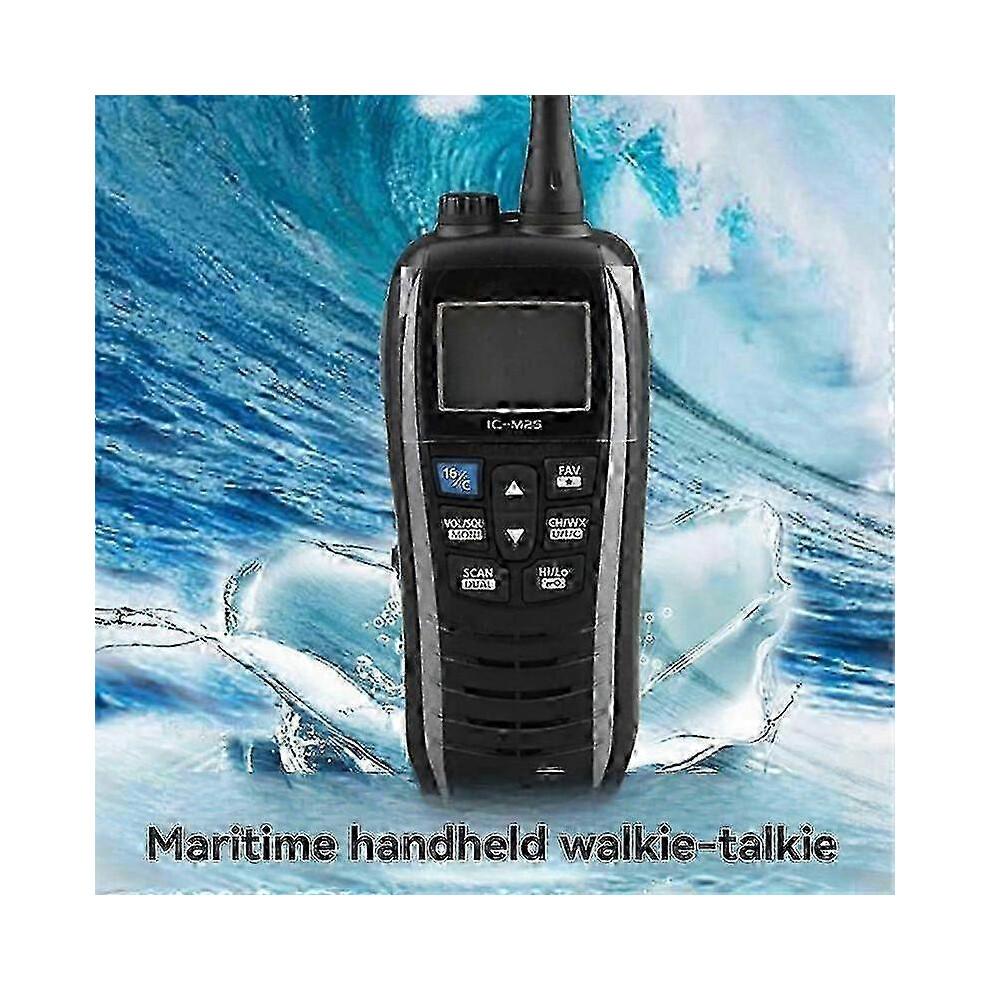 IC-M25 VHF-Seefunkgerät Wasserdichter Transceiver Schwimmt im Wasser,Schwarz