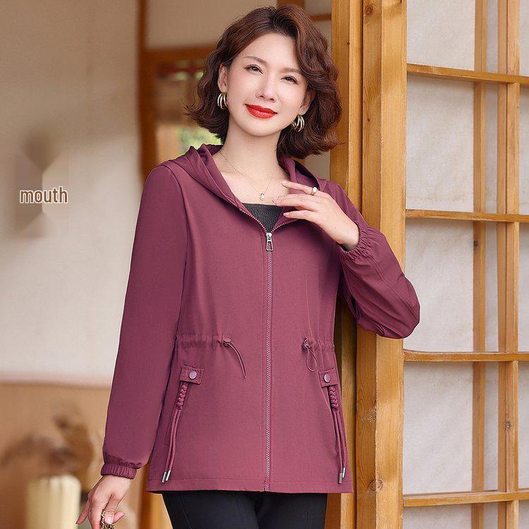 Stylish 2026 Spring Windbreaker for Middle-Aged Women