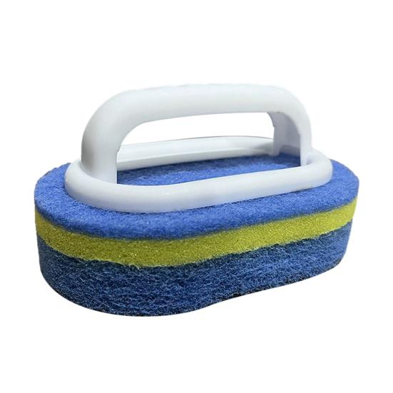 Cleaning Brush Sponge Plastic Hand-Made Design Kitchen Cleaning Scrubber Easy To Use Household Cleaning Tool