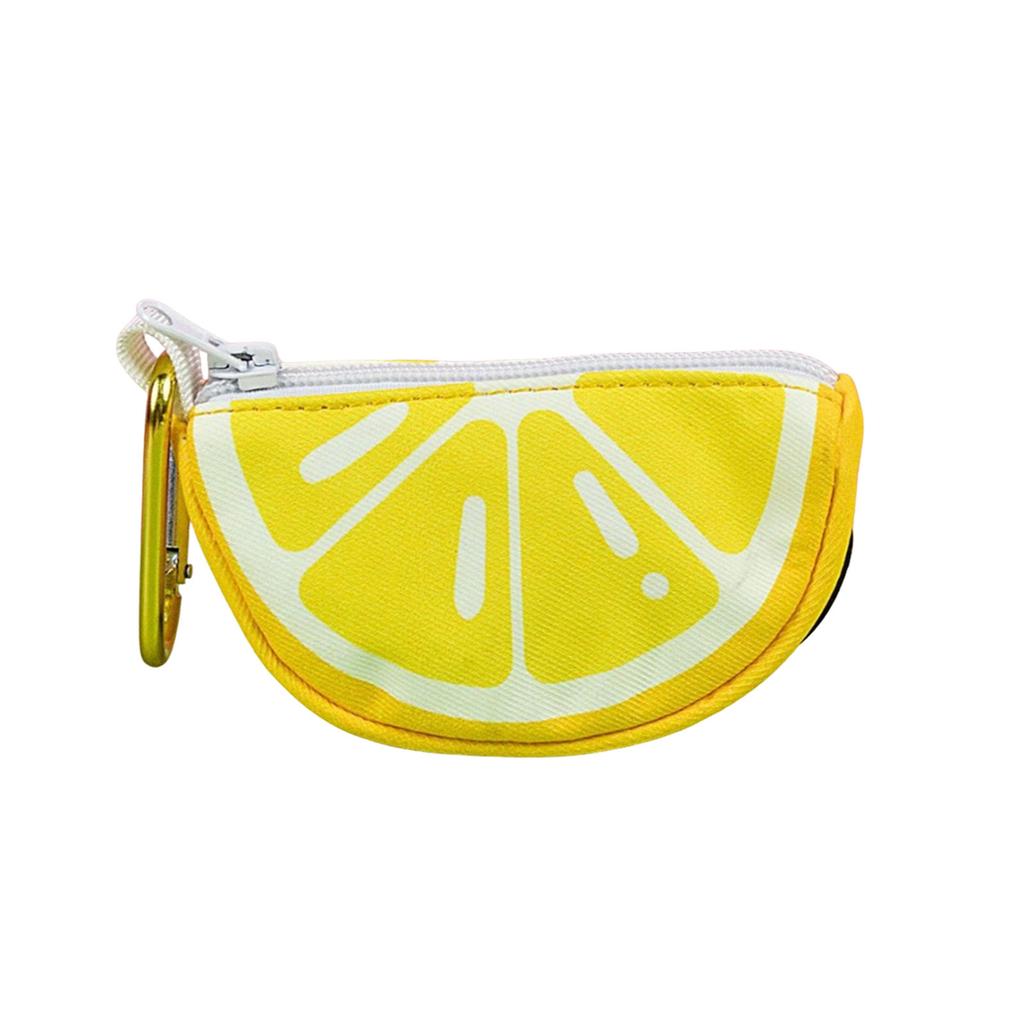 Zippered Dog Poop Bag Dispenser Hangable Dog Poop Bag Holder Outdoor Pet Walking Gear Fruit Print Pet Waste Bag Holder