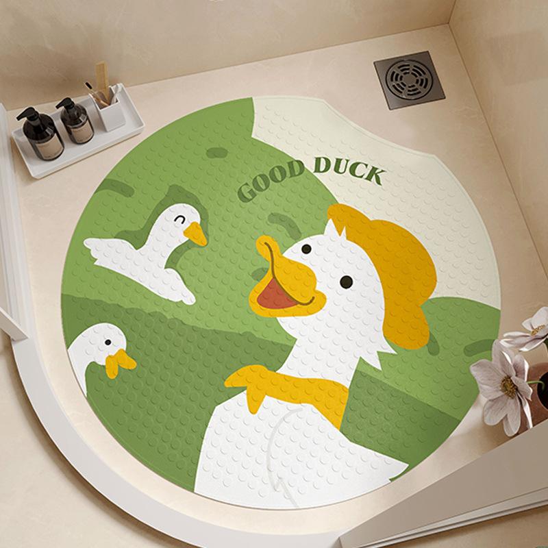 

Round Bathroom Anti-slip Mat for Children and Elderly Bathing Bathroom Anti-fall Suction Cup Pad Toilet Shower Room Massage Foot Pad round notch 55 * 55cm