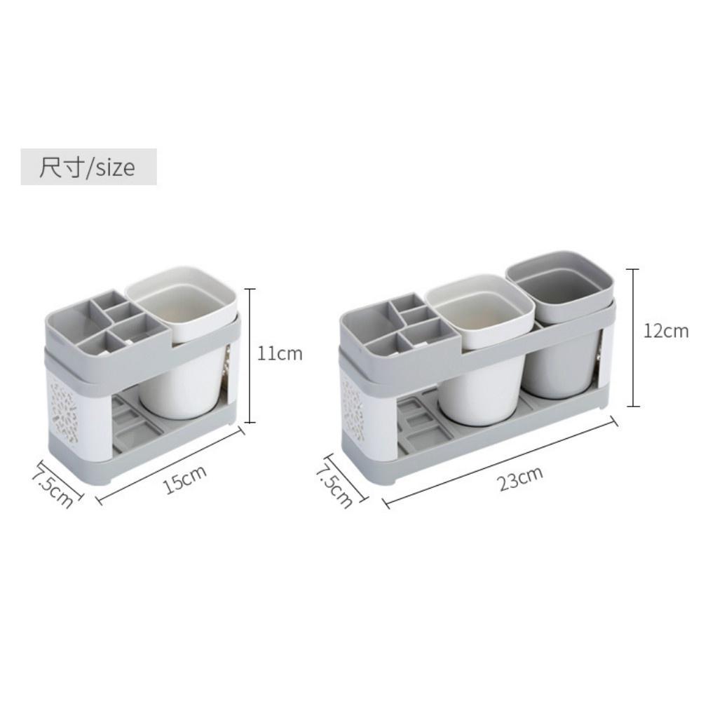 Bathroom Toothbrush Racks Free Punching Brush Set Tooth Cup Holder Teeth Vertical Cup Holder