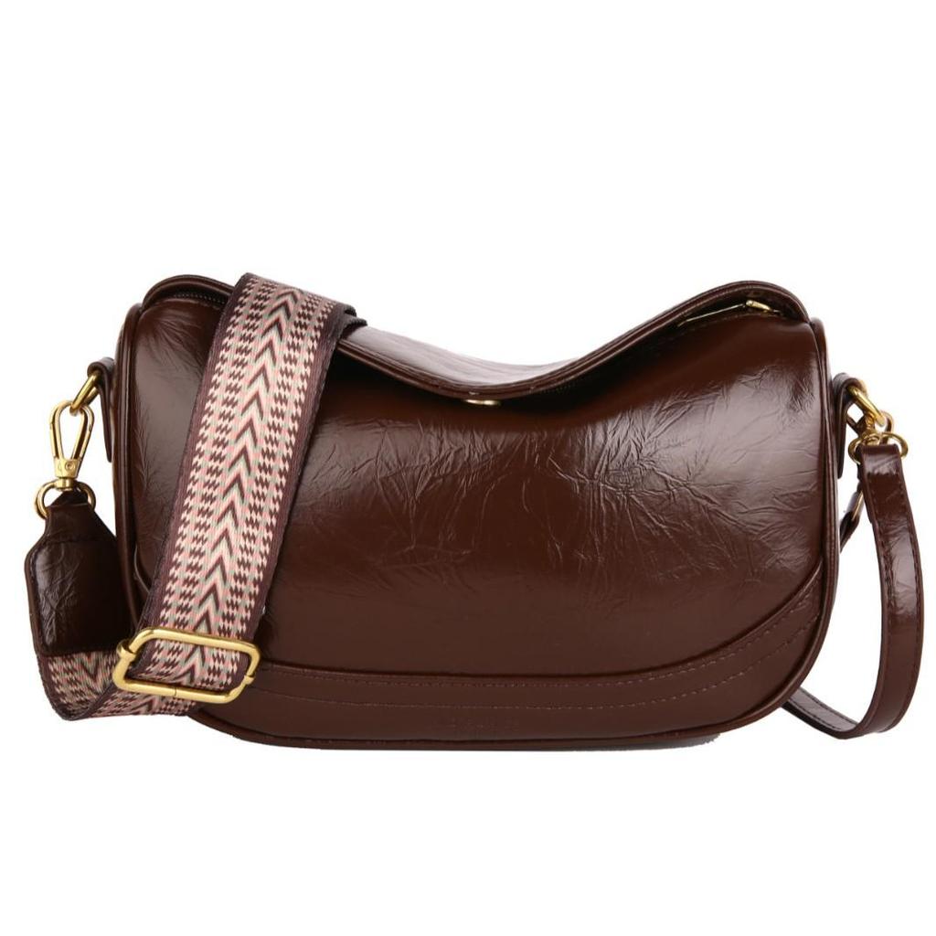 Niche Women's Retro Crossbody Dumpling Bag - 2025 Autumn/Winter Collection, Versatile High-End Shoulder Bag.
