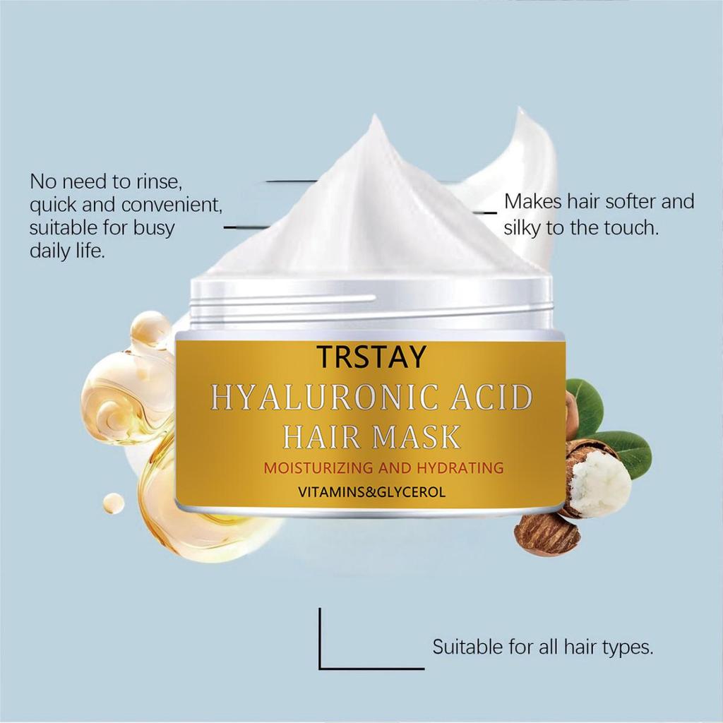 Reparación profunda del cabello dañado con acondicionador de queratina que contiene colágeno y biotina crema hidratante para el cabello