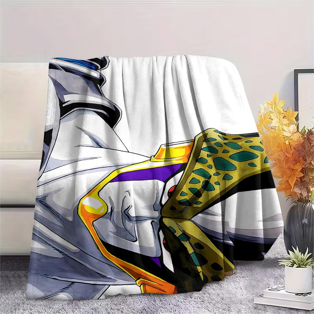 Dragon Ball character Print Flannel Blanket High quality Comfortable for All Seasons Home Decor Warmth and Comfort Perfect for Christmas Gifts