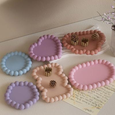 6 pezzi di stampo in resina di silicone per sottobicchieri flessibili a forma geometrica, stampo per vassoio portaoggetti, stampo per sottobicchieri, stampo per gioielli