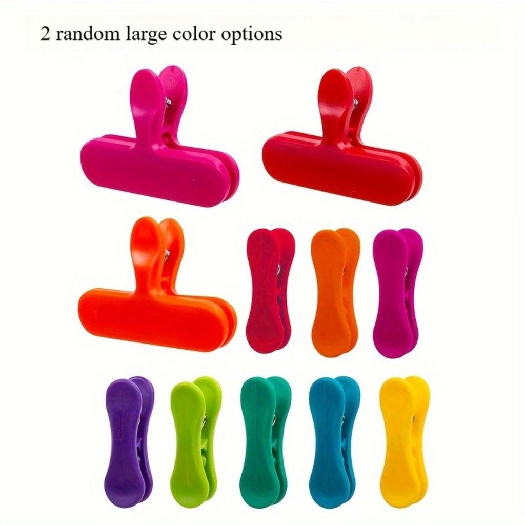11/2PCS Reusable Snack Bag Clip, Randomly Colored Snack Bag Clip, Portable Multifunctional Food Sealing Clip, Reusable, Moisture-proof and Dustproof