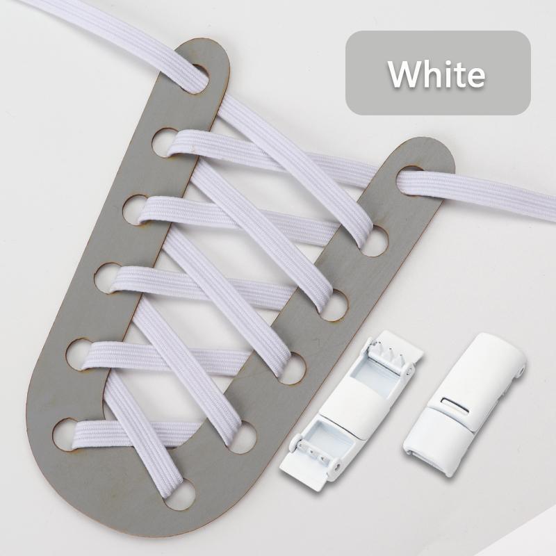 NR.8 1 Par Rainbow Skosnören Magnetisk metalllås Elastiskt skosnöre Inga knytsnören Skosnören Barn Vuxen Snabbspets gummiband Skosnören