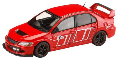 Mitsubishi Lancer GSR EVOLUTION 9 RALLIART Raudonas vientisas 1/64