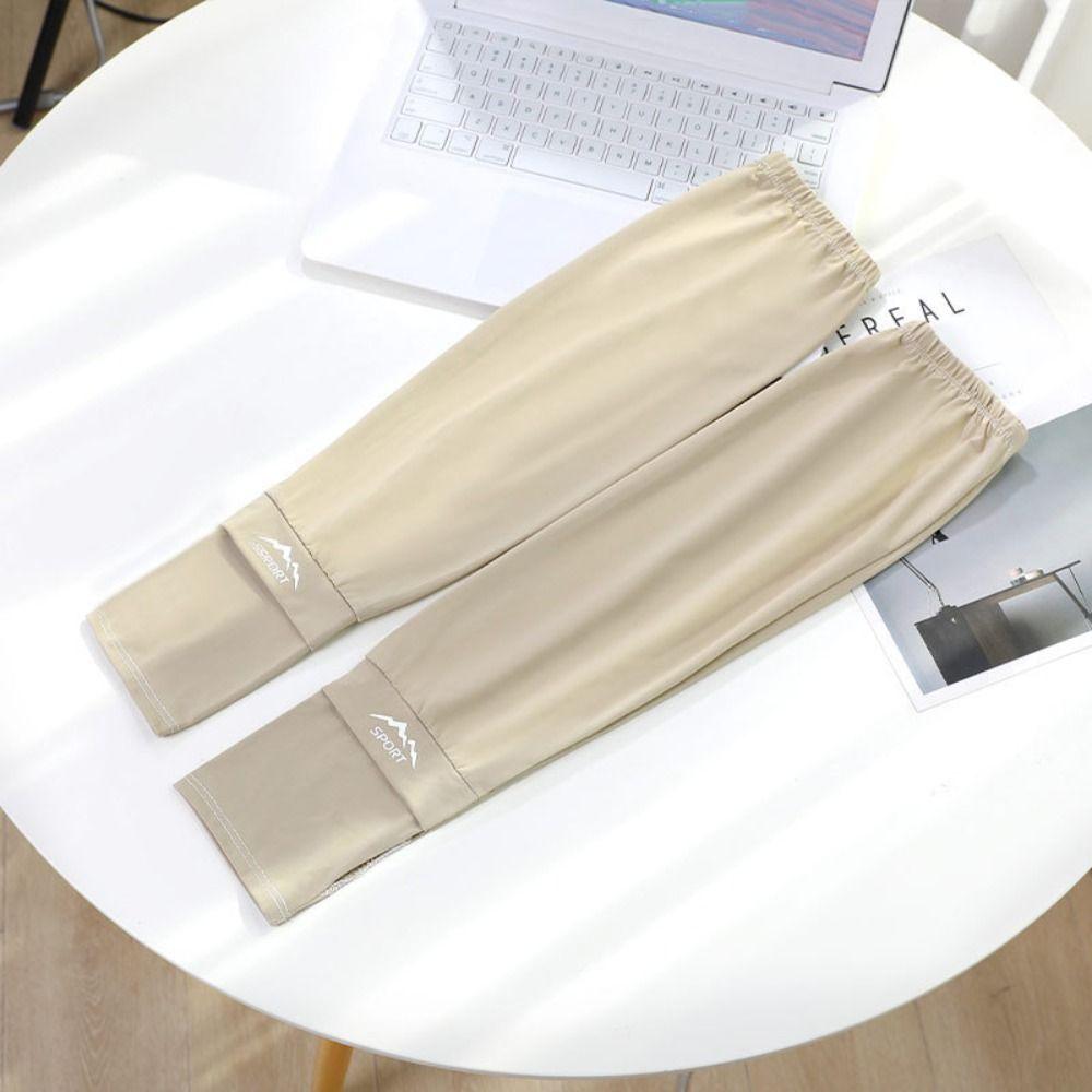 Loose Ice Silk Sleeves Anti-UV Cycling Gloves Breathable Sunscreen Arm Sleeve Summer