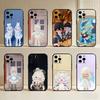 H-Heartopia Character Wearing Print Phone Case For iPhone17,16,15,14,13,12 Plus,Max Soft Silicone Black Cover