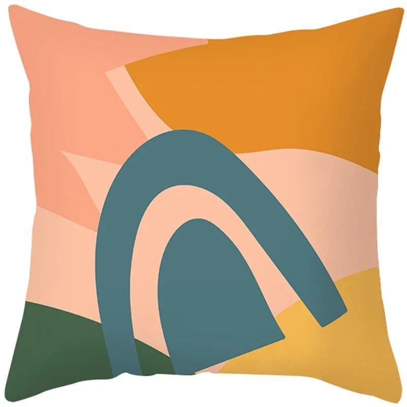 Morandi Nordic Simple Abstract Sofa Office Cushion Cover Pillowcase