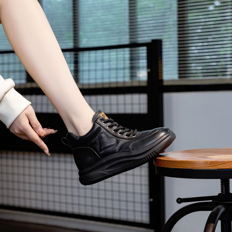 New Soft-soled High-top Shoes Women's Lace-up Casual Shoes Flat Women's Shoes