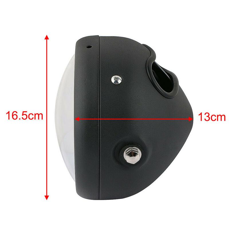 6.5 inch Motorcycle Headlight LED Round Head Lamp Spiral Side Mount Bracket High Low Beam For Choppers Cafe Parts