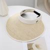 Large Brim Straw Hat Women Summer Sun Protection Hat Shell Hat Travel Ultraviolet Empty Top Sun Hat Sun Hat
