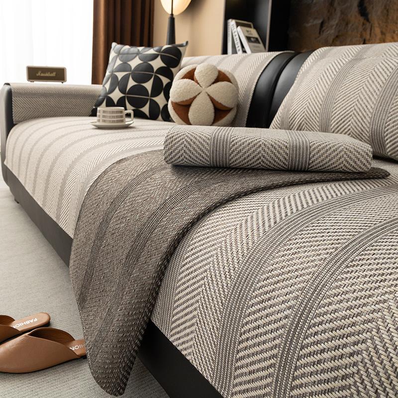 New Sofa Cushion Universal In All Seasons, Simple Modern Fixed Non-Slip Seat Cushion, Washable Sofa Cover Cover Cloth