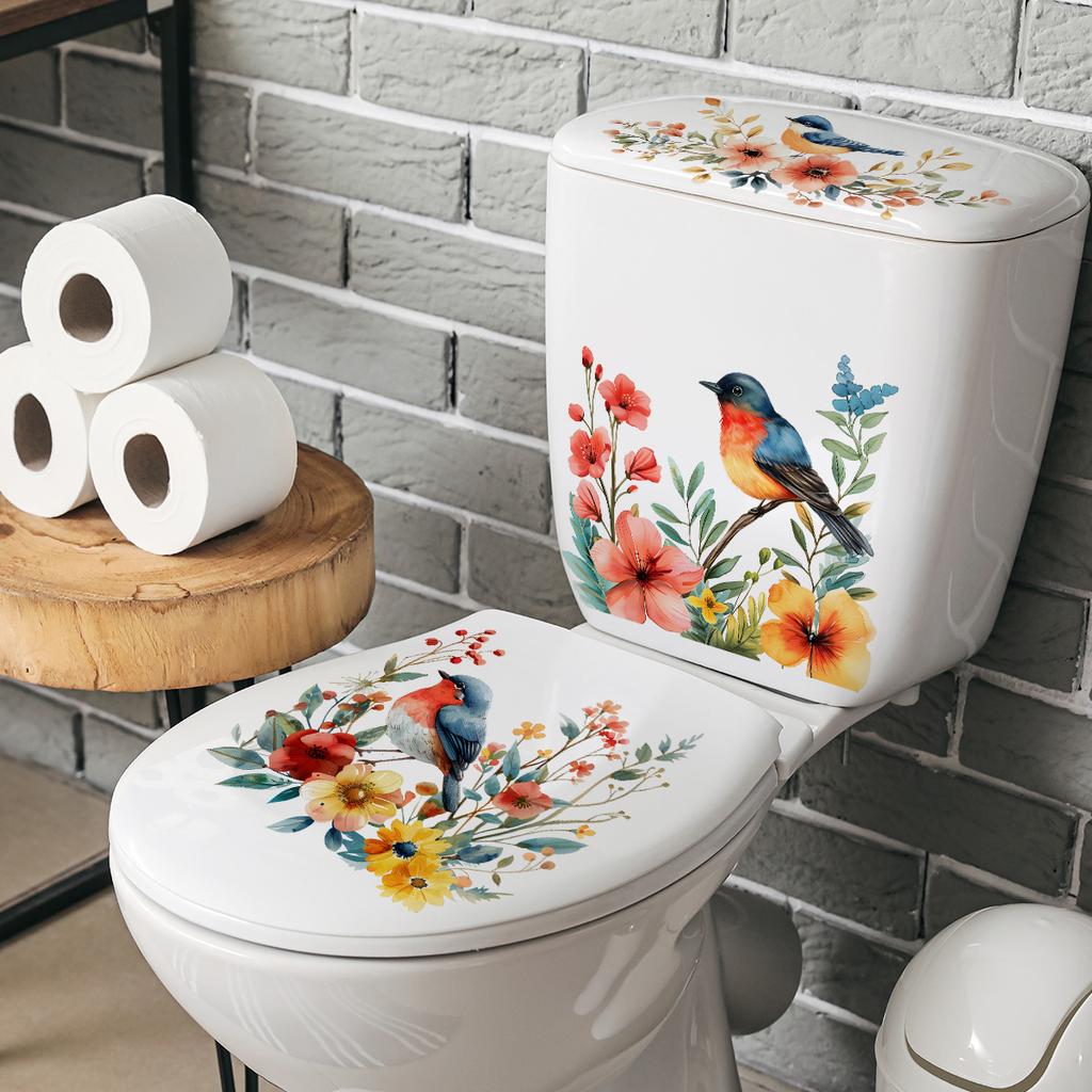 Blumen- und Vogel Schlafzimmer Selbstklebende Dekorative Wandaufkleber