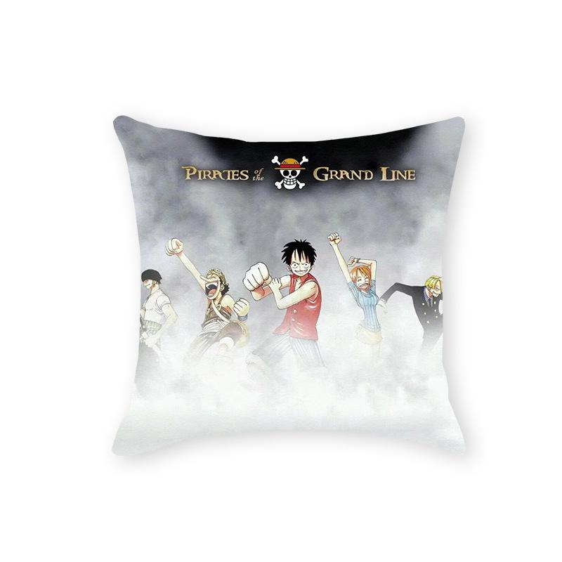 One Piece Anime Plush Pillow - Soft Cartoon Cushion for Sofa or Living Room