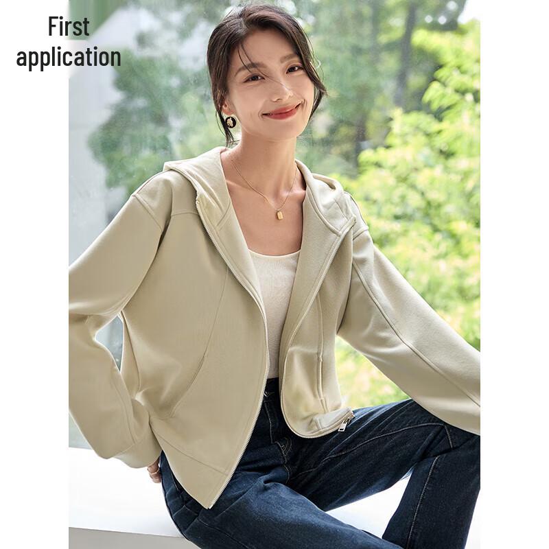 

Women s Spliced Casual Hooded Jacket M