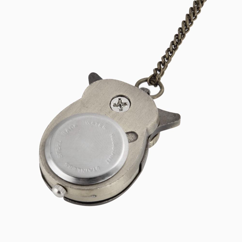 Fashion Cartoon Owl Decorative Vintage Pocket Watch On Chain Vintage Watches Quartz Necklace Pendant Clock Gifts For Women