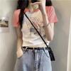 Pure Cotton Short T-shirt Design Summer Hot Girl Short Sleeve Black Loose Top