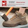Bruna Fyrsäsong Byggskor med Ståltå - Andningsbara, Varma, Anti-Kross, Anti-Punktering