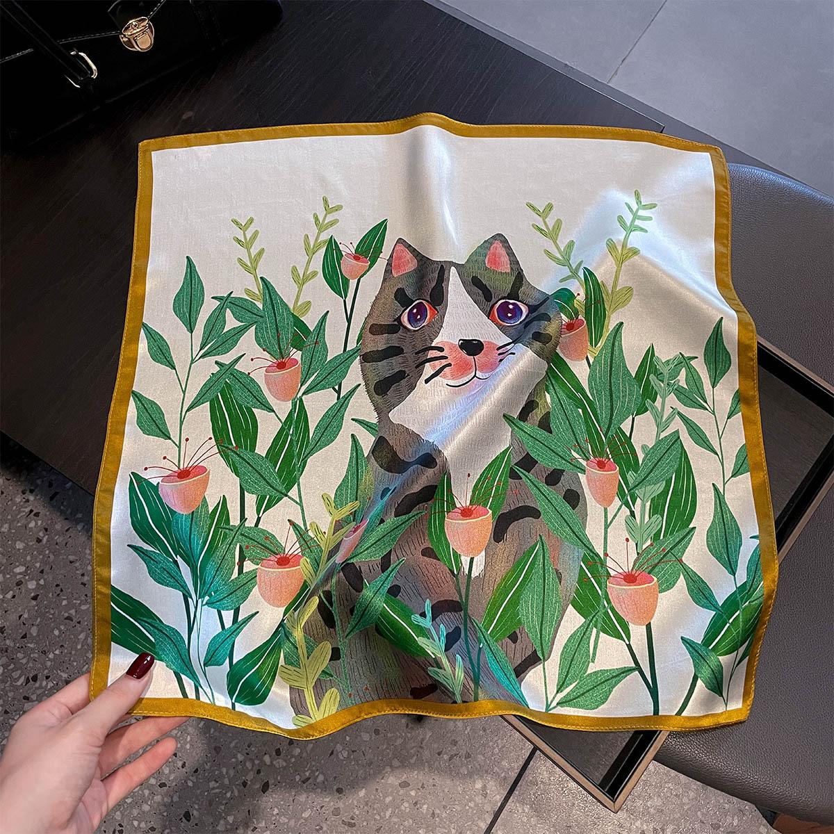 

Брендовый 100% шелковый шарф женский шейный фуляр квадратный хиджаб шарфы бандана новый платок обертывание роскошный высококачественный повязка на голову шали Real Silk 53x53cm